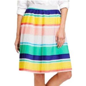 Merona Women's Skirt Pleated Multicolor Colorblock Rainbow Size Large